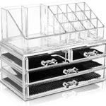 Glamsmacked Acrylic Makeup Organiser Clear 4 Drawer Storage For Cosmetics