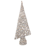Wicker White Wash Table Top Xmas Tree