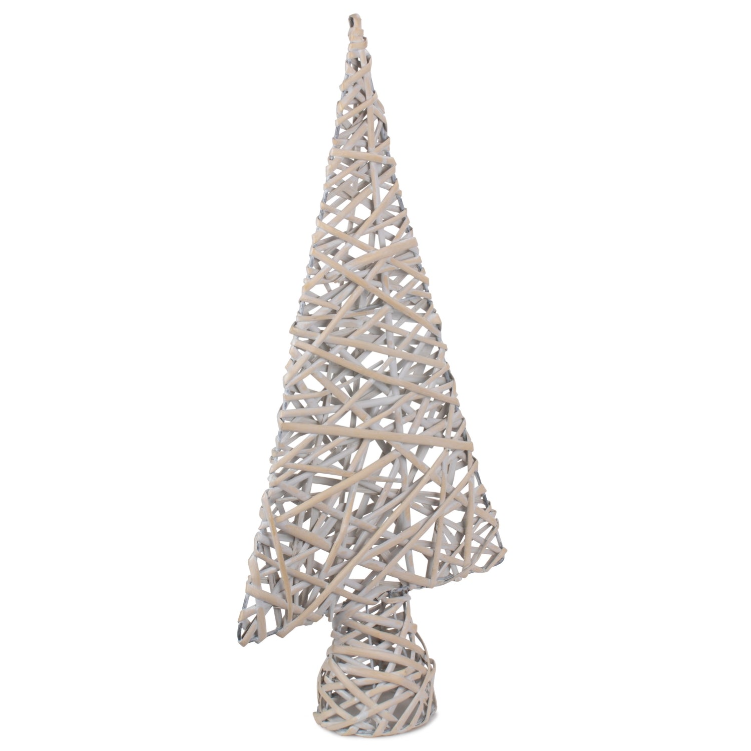 Wicker White Wash Table Top Xmas Tree