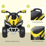 No Power Quad Toddler Ride On Car Foot-to-floor Sliding | Yellow