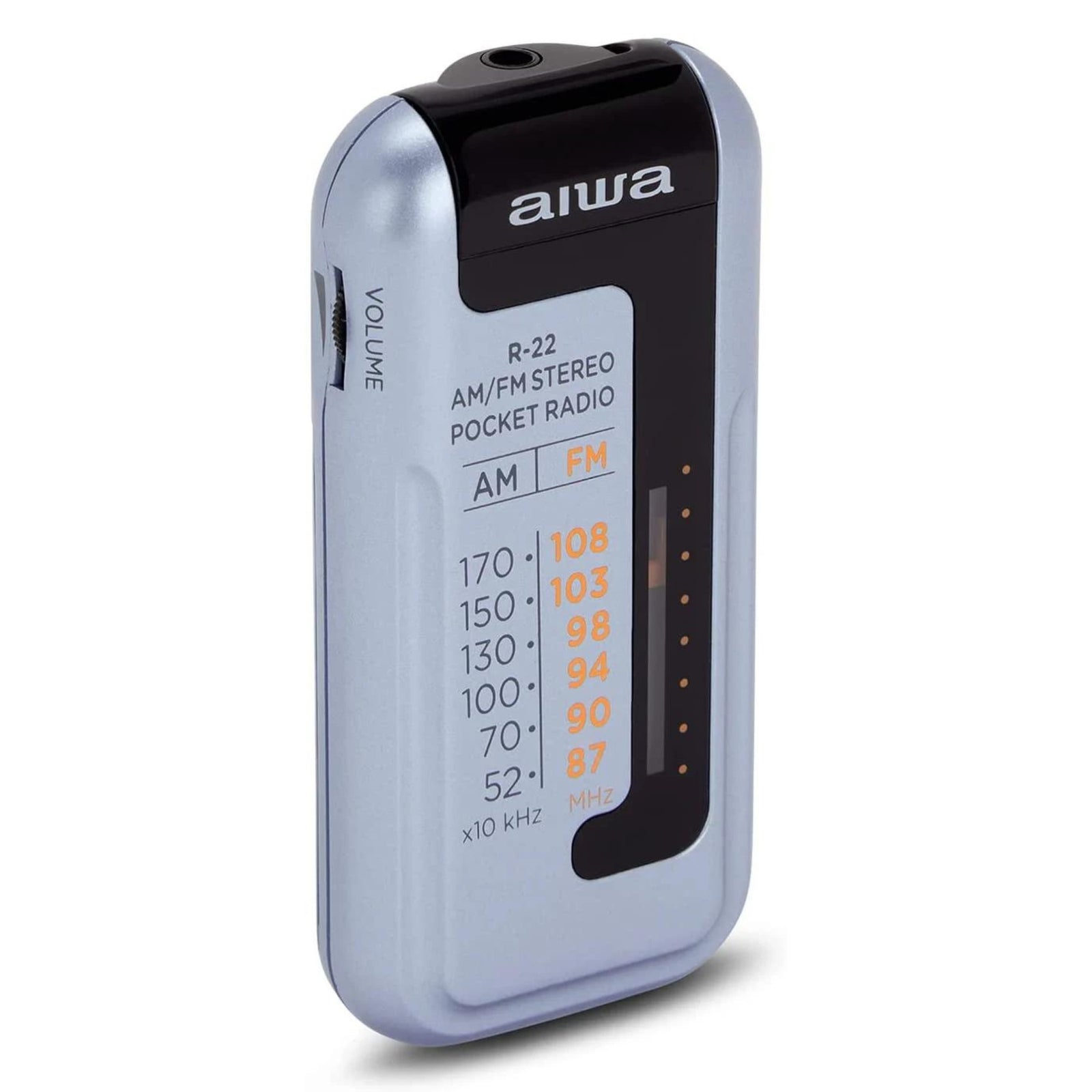 R-22 Mw/fm Stereo Pocket Radio With Headphones | Silver