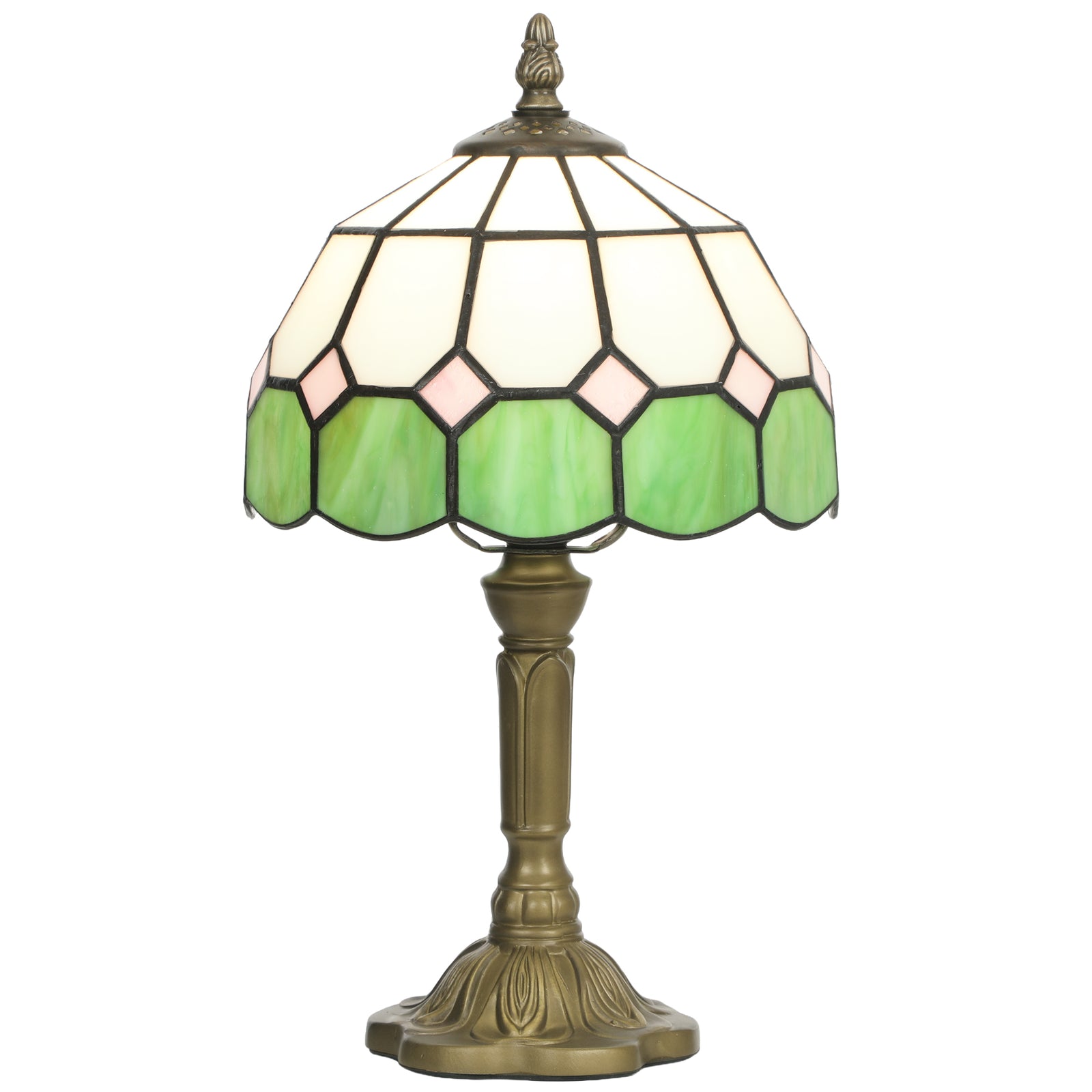 Tiffany-style Table Lamp For Bedroom, Bulb Not Included | Green