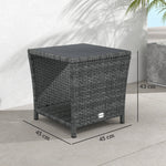 Side Table 2-tier With Storage Shelf | Grey