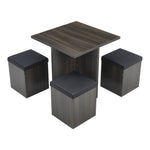 Table And 4 Stools Set | Grey