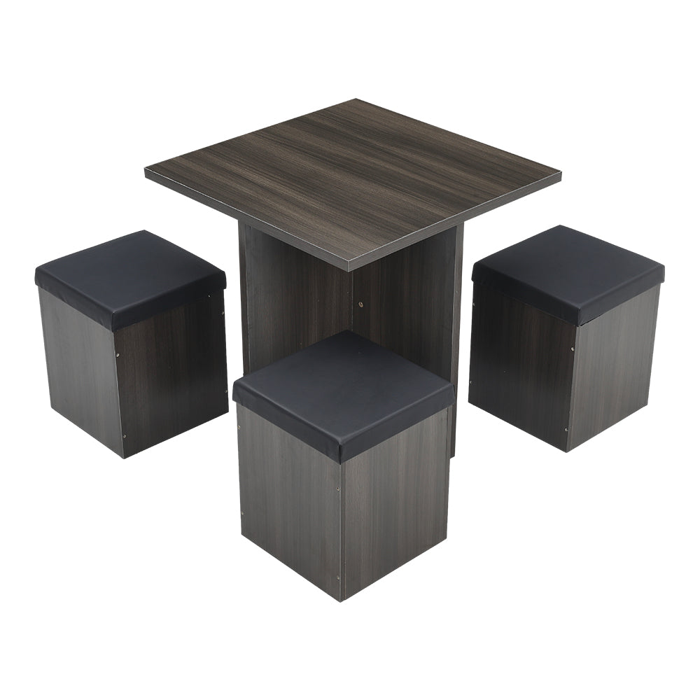 Table And 4 Stools Set | Grey