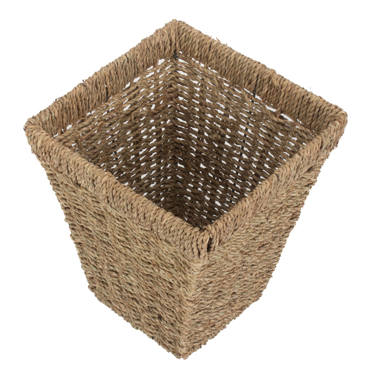 Seagrass Square Waste Paper Basket Bin