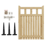 90/120cm Wx120cm H Outdoor Wooden Garden Gate Fence Door | 90cm | Natural
