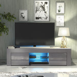 Loom Tv Unit 130cm With Led Lights | Dark Grey