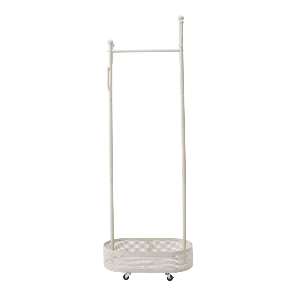 Small Clothes Rack With Wheels Portable Rolling Garment Organizer