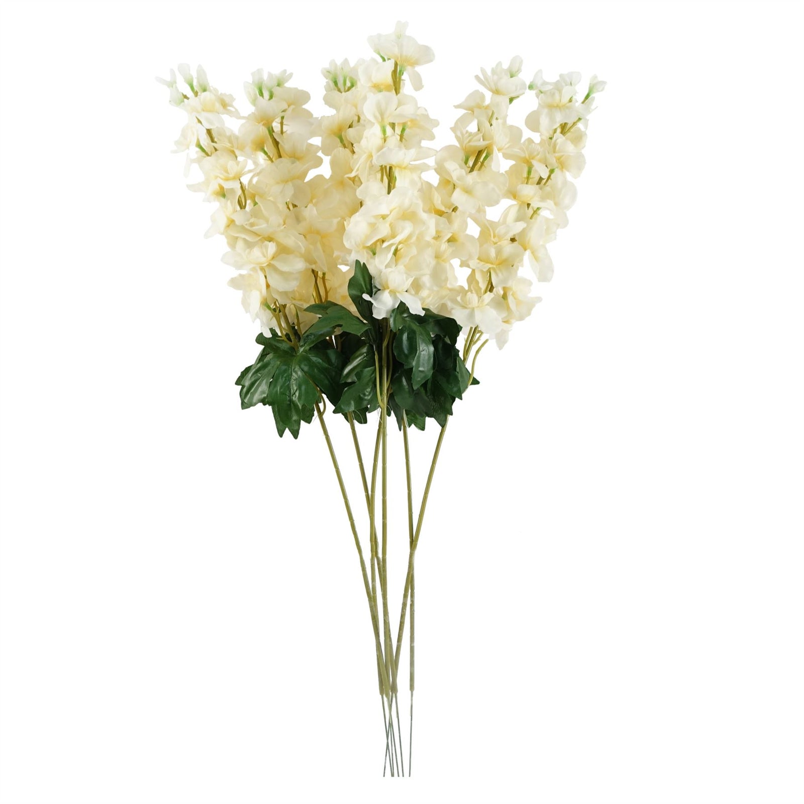 6 X 75cm Delphinium Cream Artificial Stem