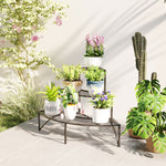 3 Tier Metal Corner Plant Stand For Garden Balcony Patio