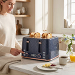 Toaster With 4 Slot, 7 Browning Levels, 1860w, Honeycomb