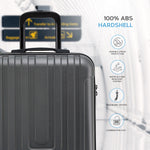 55x40x20cm Lightweight Luggage Overhead Cabin Hard Shell Cabin Suitcase 60+ Airlines Approved - Carry On Case - 4 Wheels | Cabin | Anthracite
