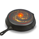 Frying Pan Non Stick Cast Iron 30cm Steak Skillet Round Bbq Grill Camping | Black