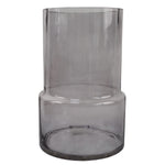 80cm Artificial Black Eucalyptus And Viburnum Arrangement Glass Vase
