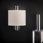 Toilet Roll Holder With Lid, Vertical, Silver, Architect S+ Collection