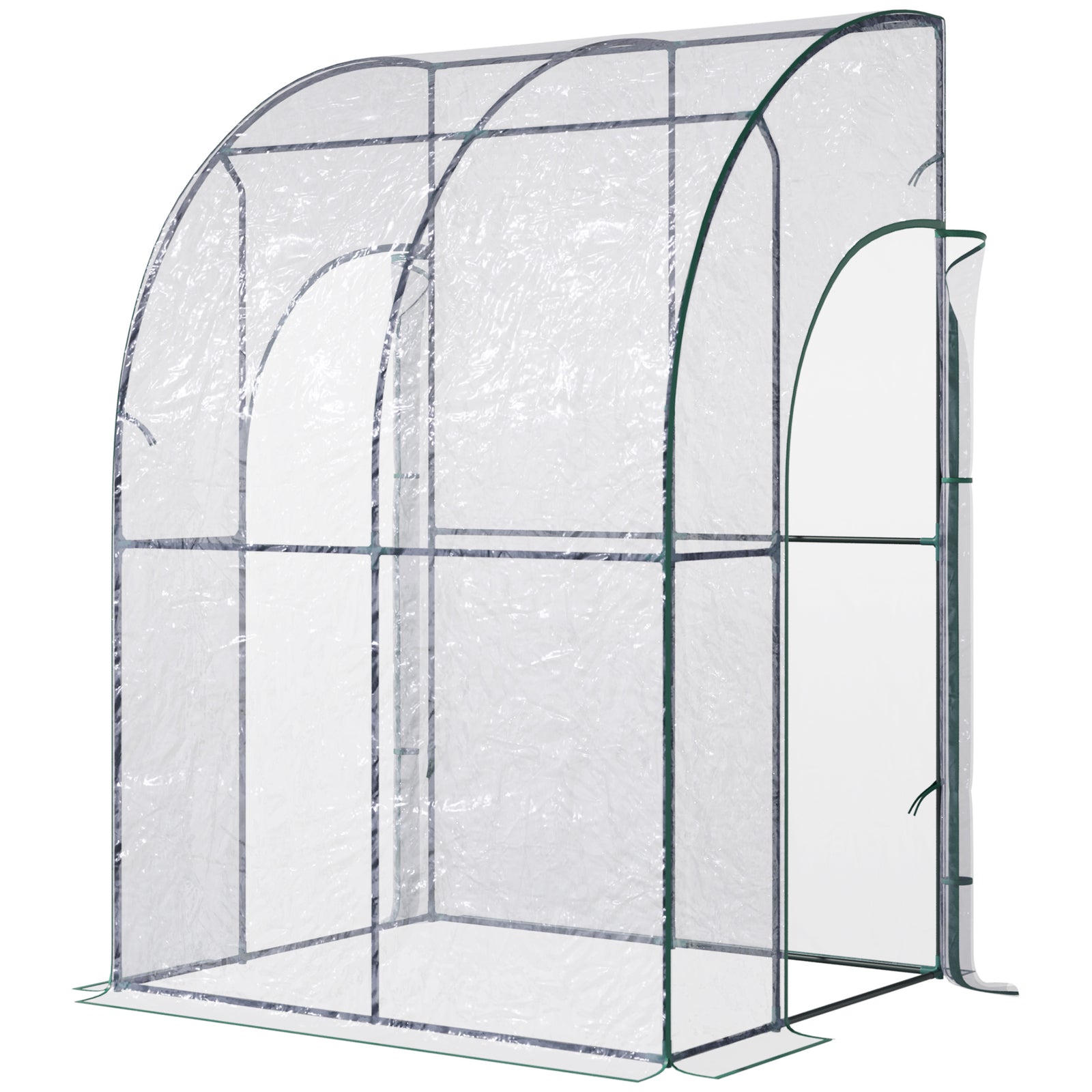 143x118x212cm Walk-in Lean-to Greenhouse