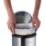 Stainless Steel 6l Pedal Bin With Easy Clean Inner Liner | Black