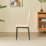 Miami Dining Table With 4 Emily Leather Chairs | Champagne