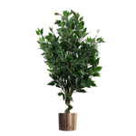 110cm  Realistic Artificial Ficus Tree / Plant Copper Planter
