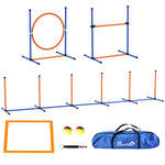 4 Pcs Dog Agility Training Equipment, Dog Outdoor Games W/ Carry Bag