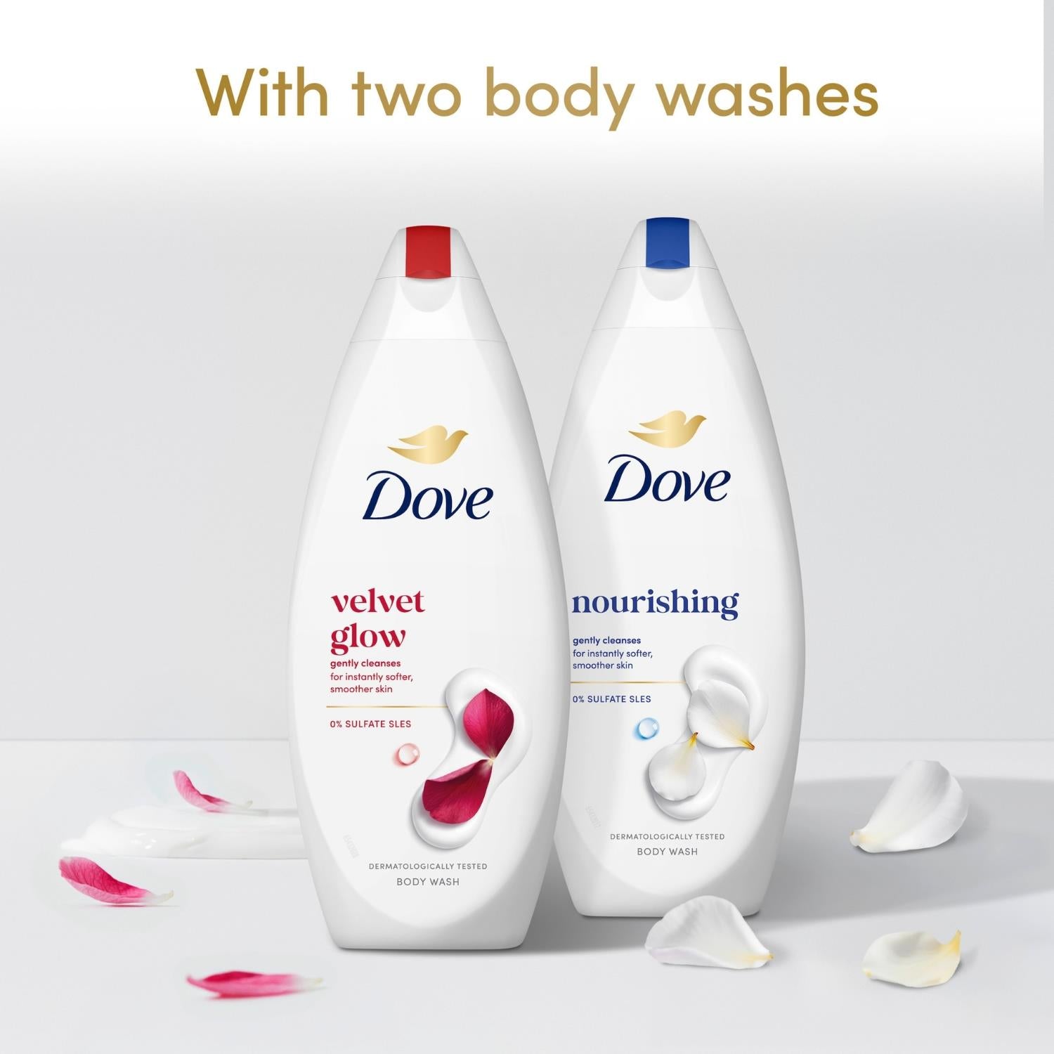 Relax Body Wash Collection Gift Set For Her With Shower Puff | Set of 3
