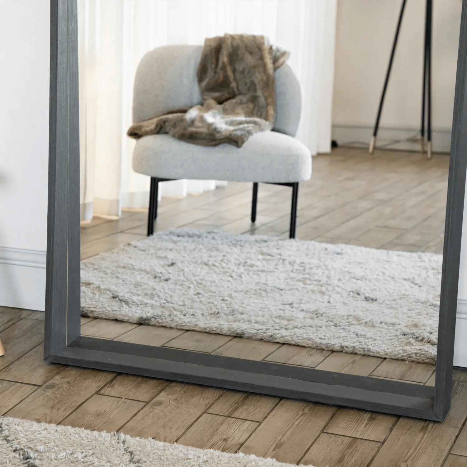 Hanaka - Rectangle Mirror | 200cm x 100cm | Black Oak