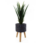 X 24cm Large Lunar Black Planter 35cm