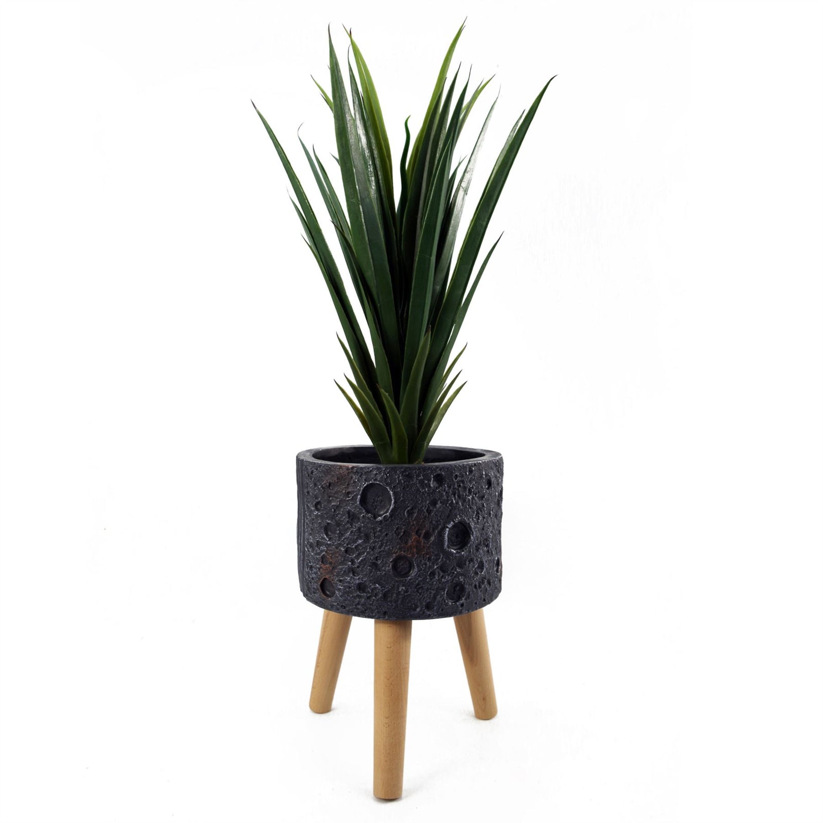 X 24cm Large Lunar Black Planter 35cm