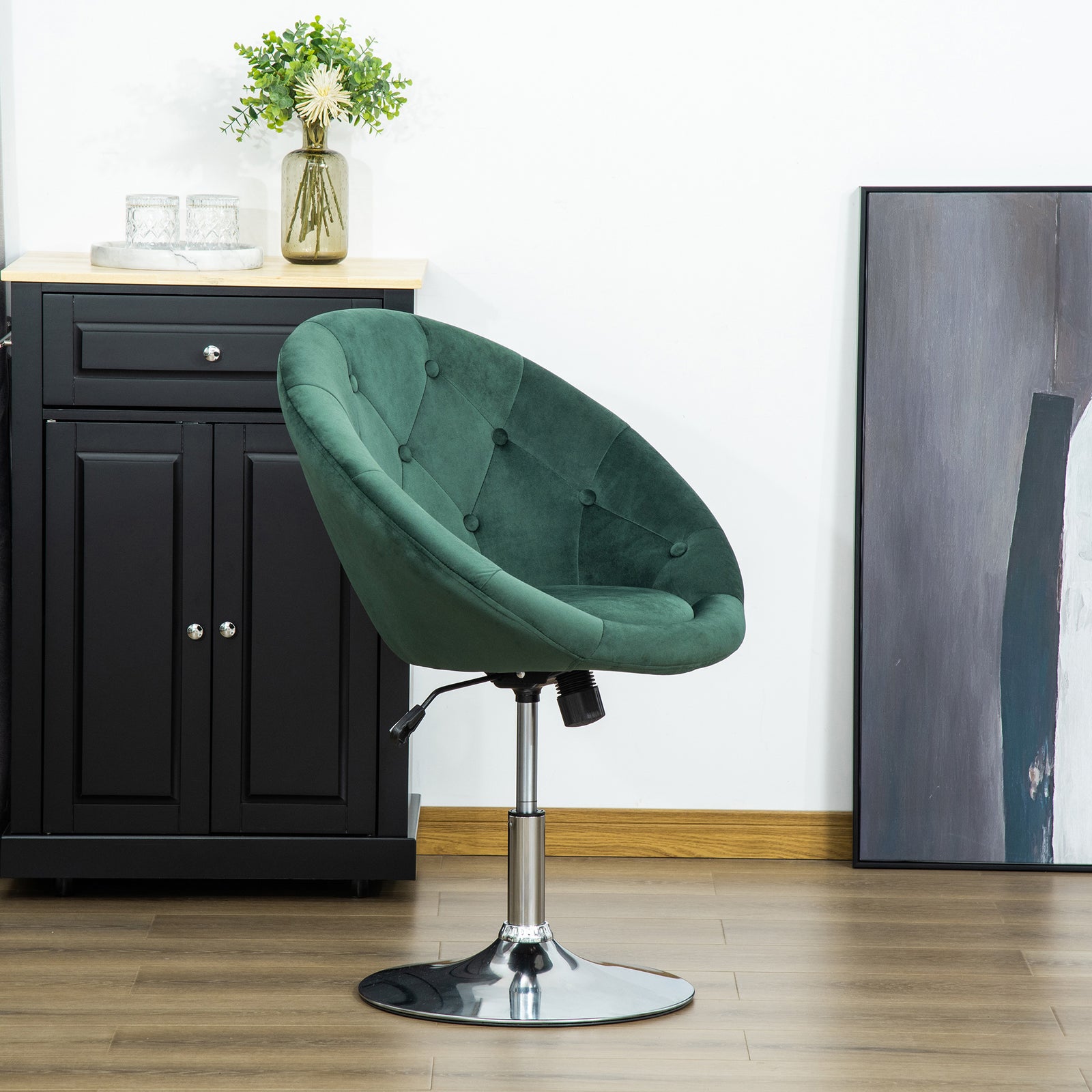 Swivel Dining Height Bar Stool Armless | Green