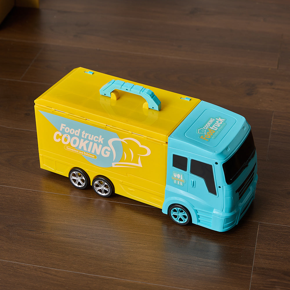 2-in-1 Pretend Play Food Truck Kitchen With Light And Music