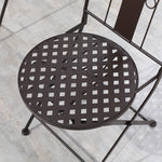 3-piece Patio Bistro Set, Mosaic Table, Foldable Chairs