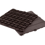 Pack Of 10 Cosmo Garden Patio Cosmopolitan Interlocking Decking Tiles | Brown