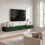 Tv Stand With Rgb Led Lights For 75-inch Tv | Black