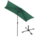 Waterproof Rectangular Parasol For Outdoor With Cross Base