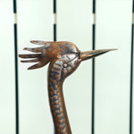 Heron Garden Statue, Metal Garden Gift W/ Stakes