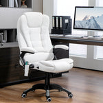 Reclining Chair W/ Heating Massage | White