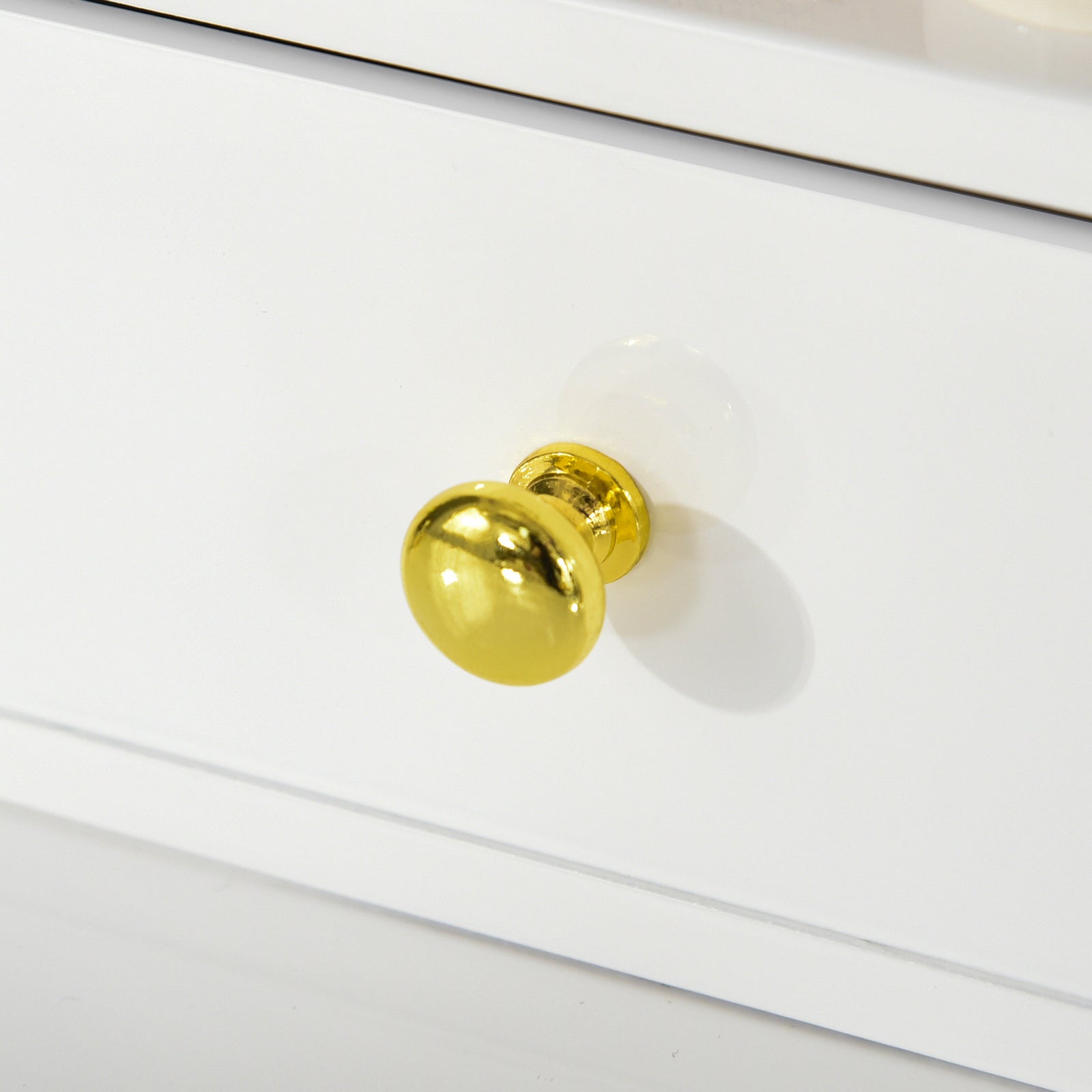 Dressing Table Set With Led Mirror Stool 4 Drawers