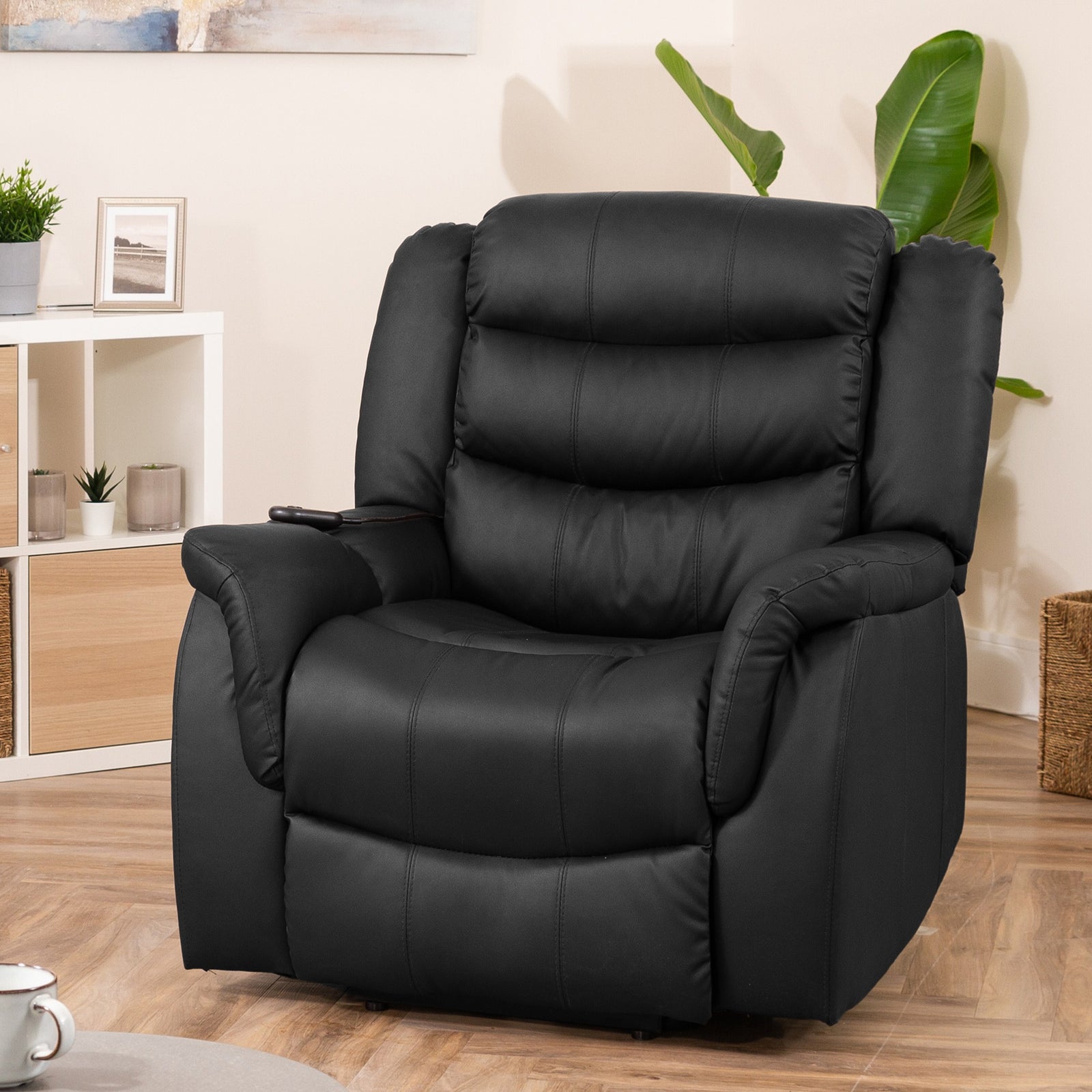 Almeira Electric Riser Recliner With Massage And Heat | Black