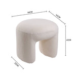 Modern Teddy Bear Fur Upholstered Ottoman