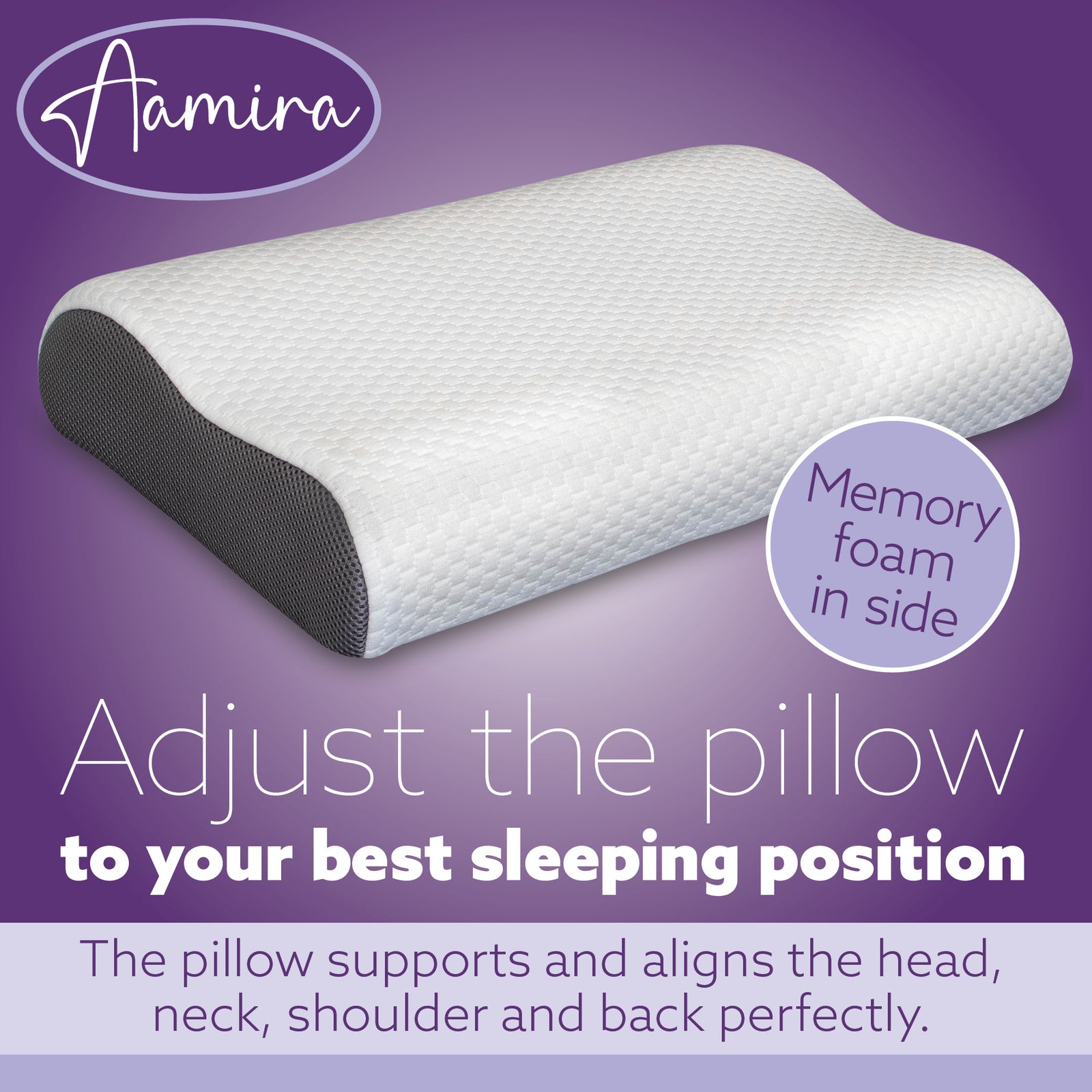 Premium Cervical Neck, Head, Back & Shoulder Support, Shredded Orthopaedic Memory Foam, Bamboo Washable Cover