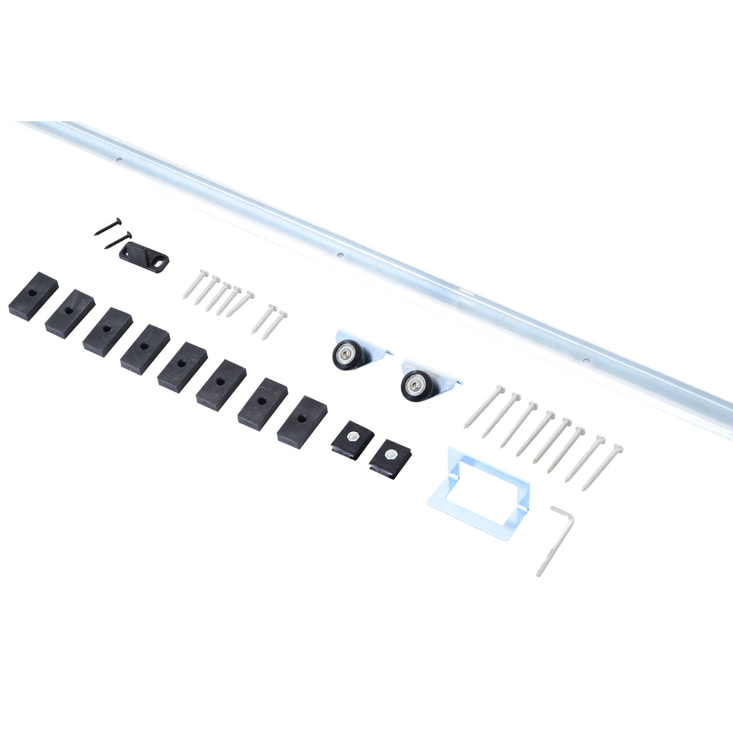 Modern Sliding Barn Door Hardware Kit Track System Gear Set Divider