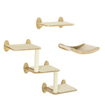 3pcs Wall Mounted Cat Tree Cat Shelves Climbing Shelf Set Scratching Post