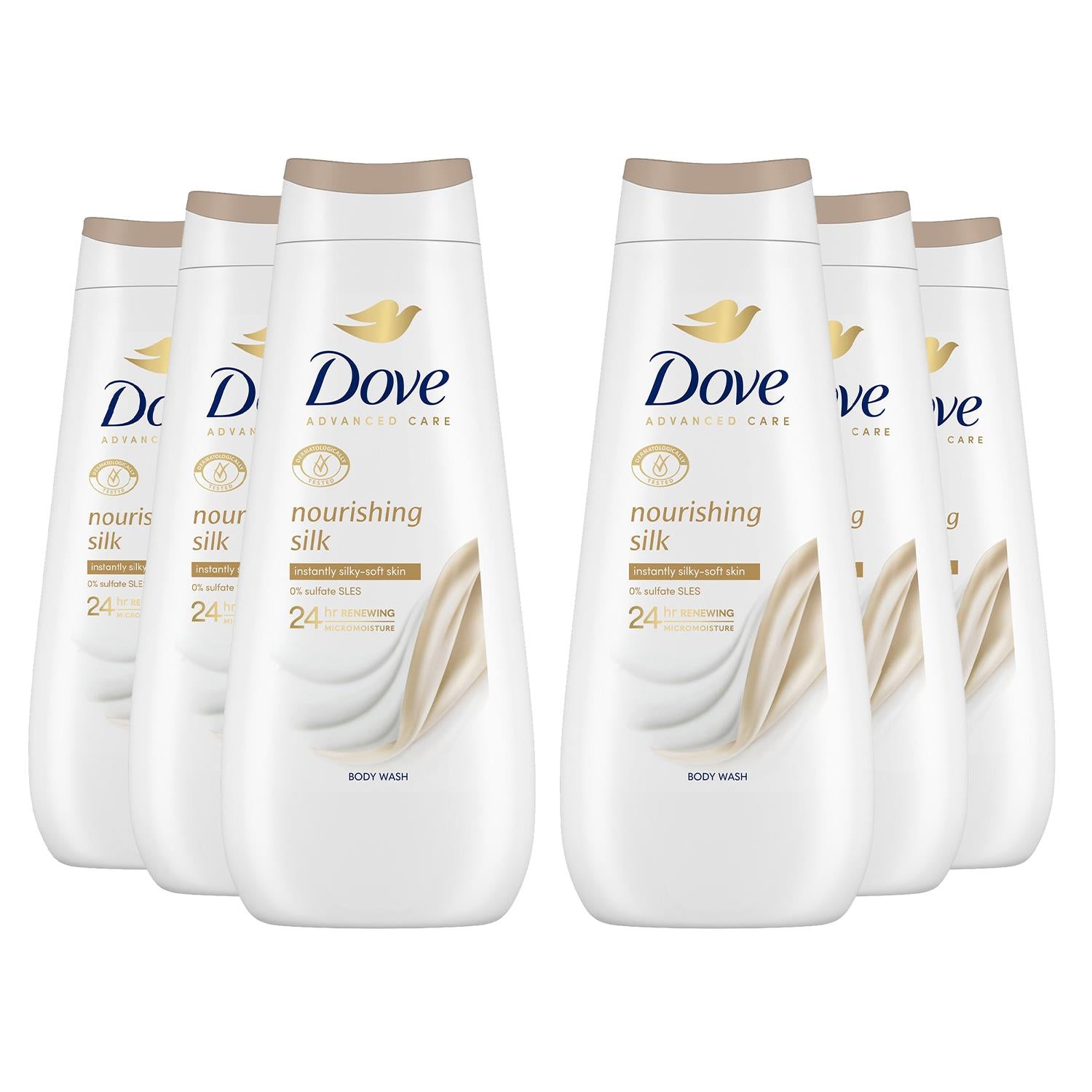 Advanced Care Bodywash Nourishing Silk 24h Renewing Micromoisture, 6x400ml
