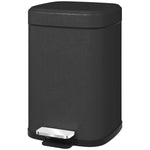 12/20l Kitchen Pedal Bin Metal Rubbish Bin Soft-close Lid | Medium | Black