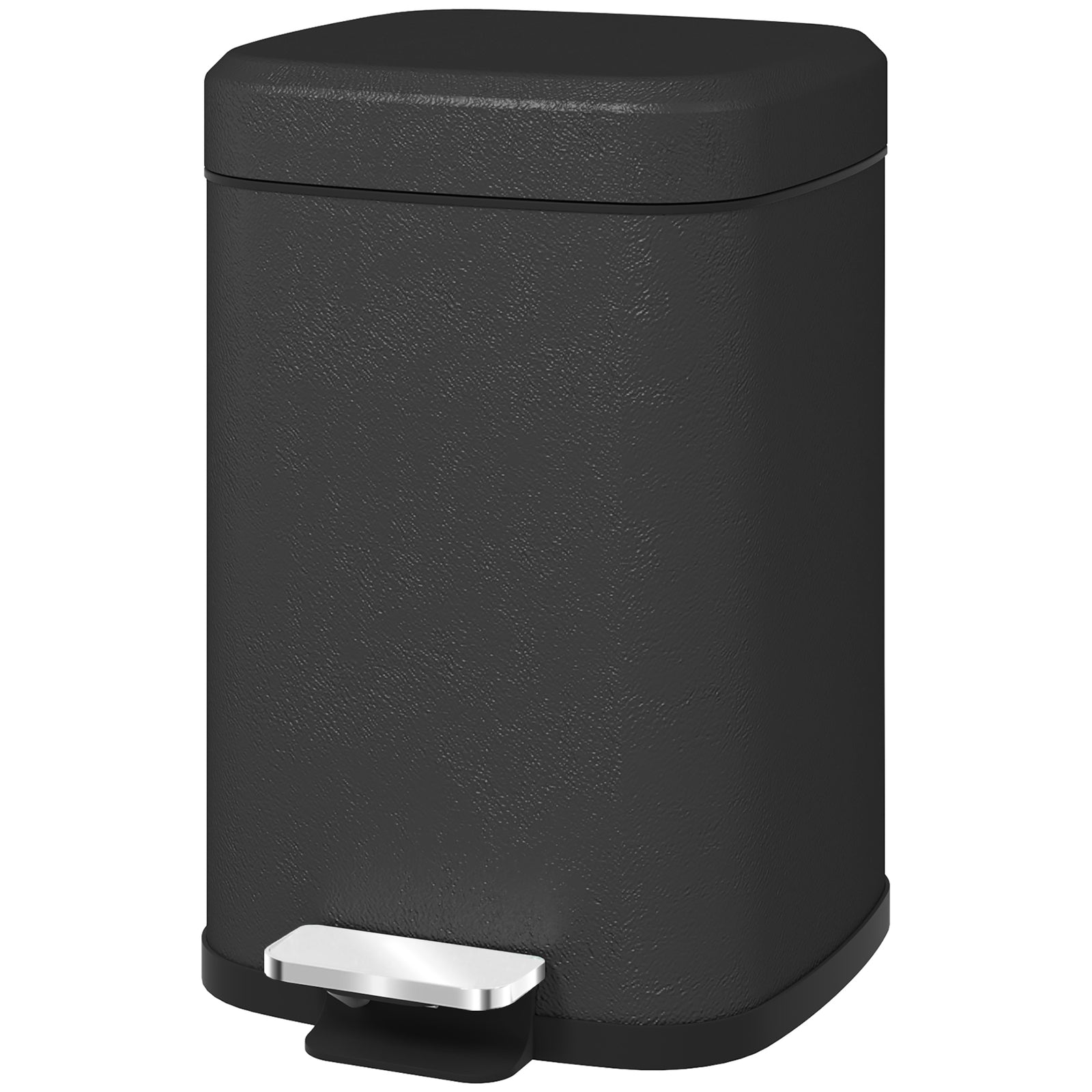 12/20l Kitchen Pedal Bin Metal Rubbish Bin Soft-close Lid | Medium | Black