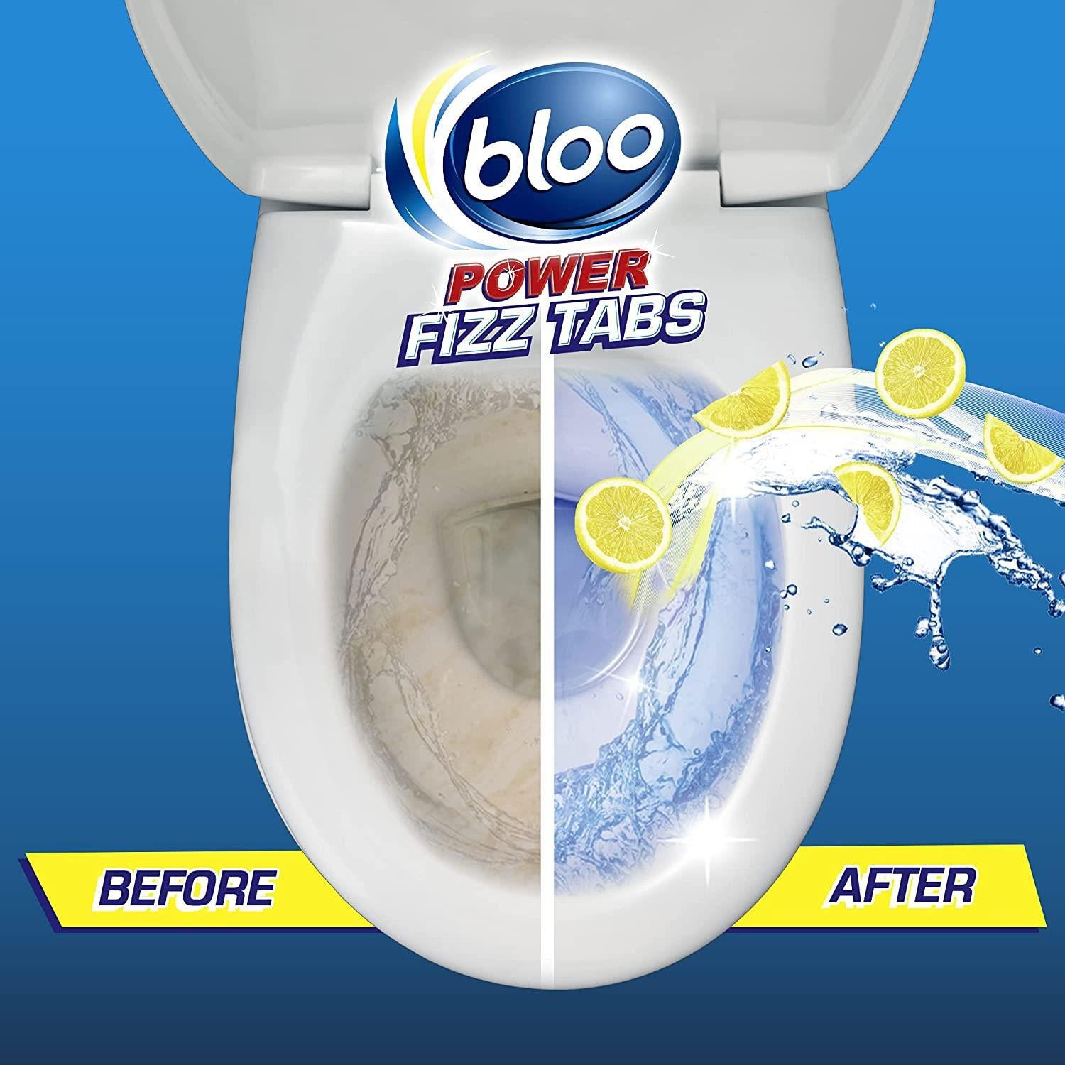 Power Toilet Fizz Tabs, Drain Deep Cleaning Bad Odour, 8 X 25g, 2pk