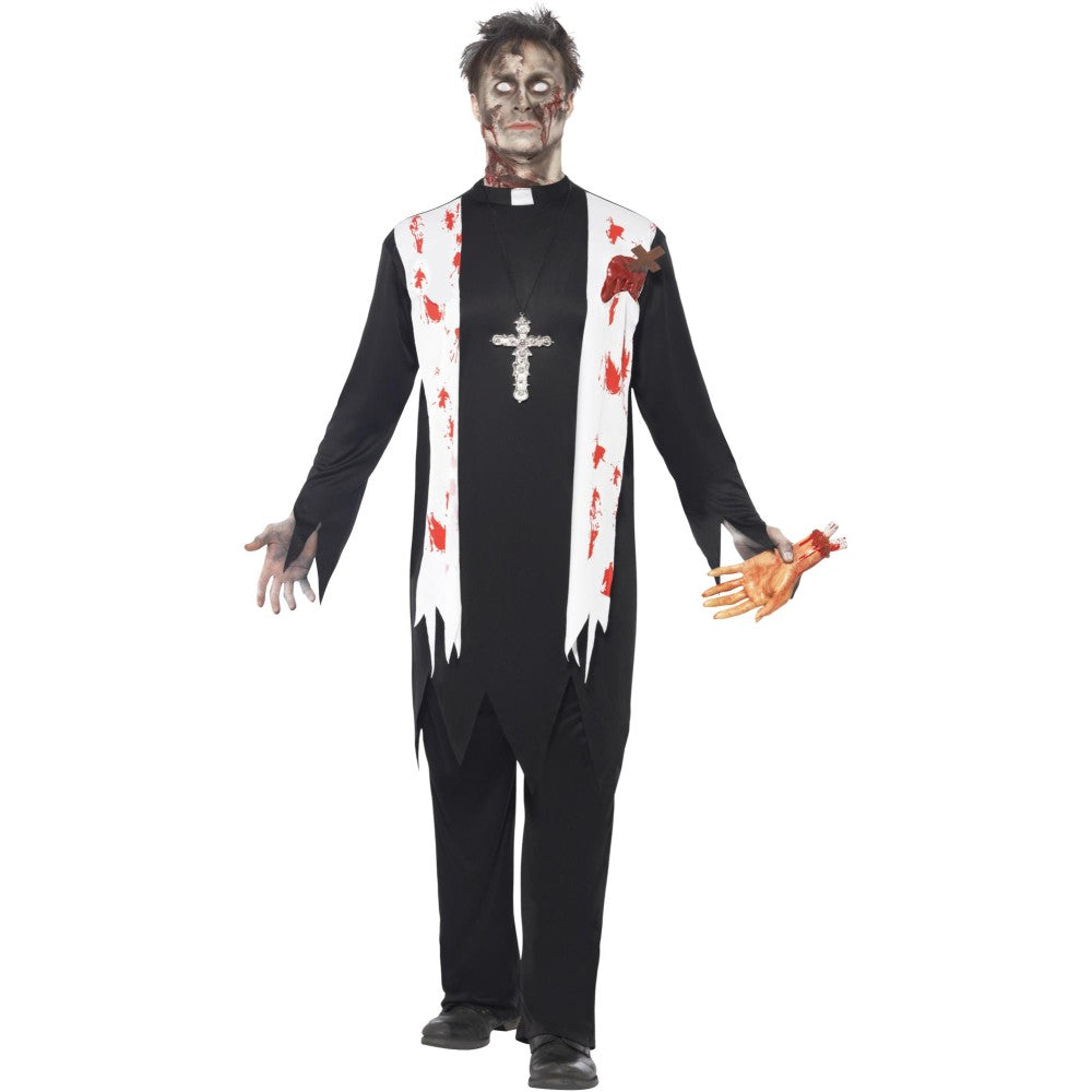 Zombie Priest Adult Men's Costume | Large