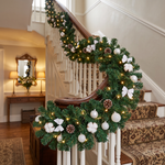 Pre-lit Artificial Christmas Garland with Pinecones