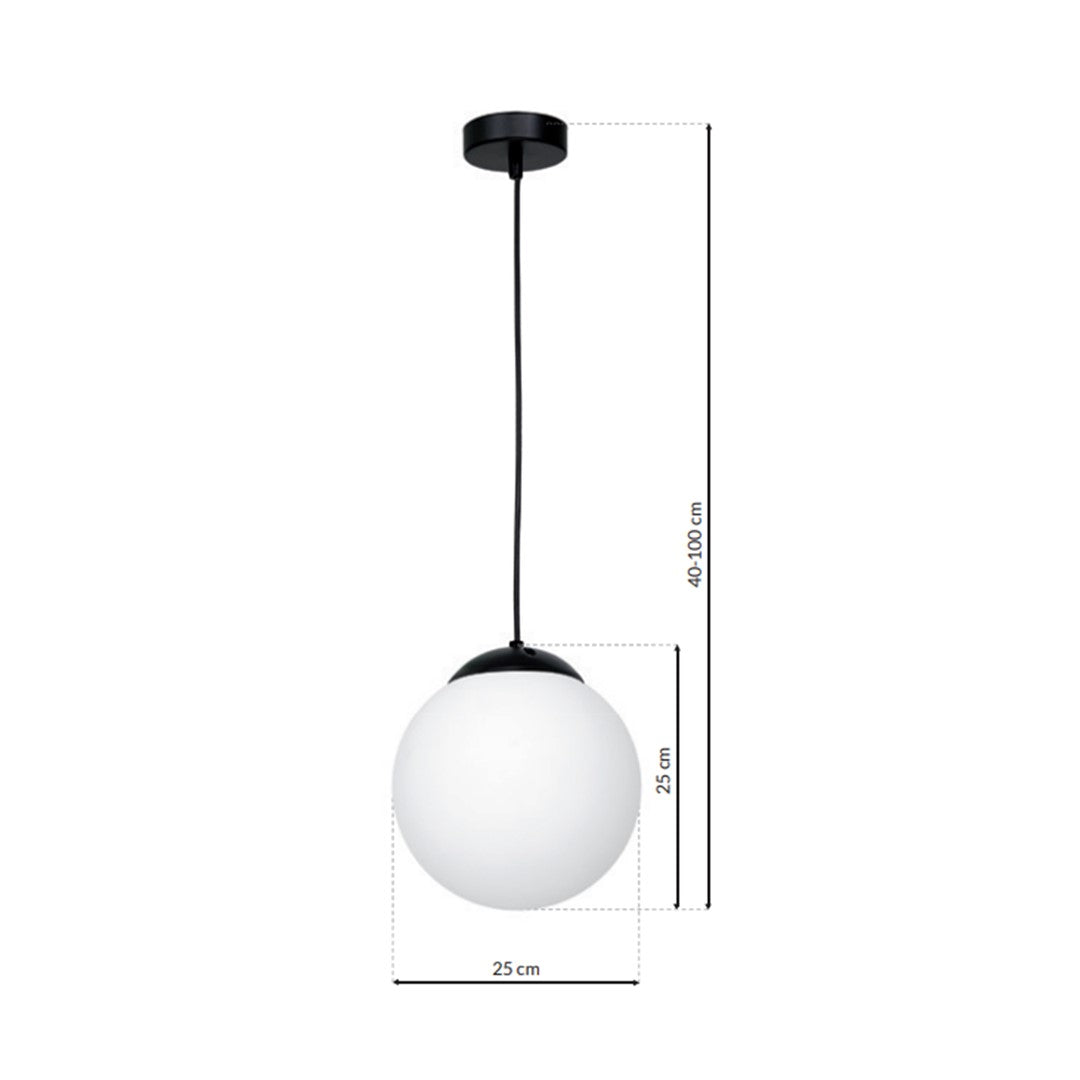 Lima Hand Made Designer Pendant Lamp Matt Black And Cool White